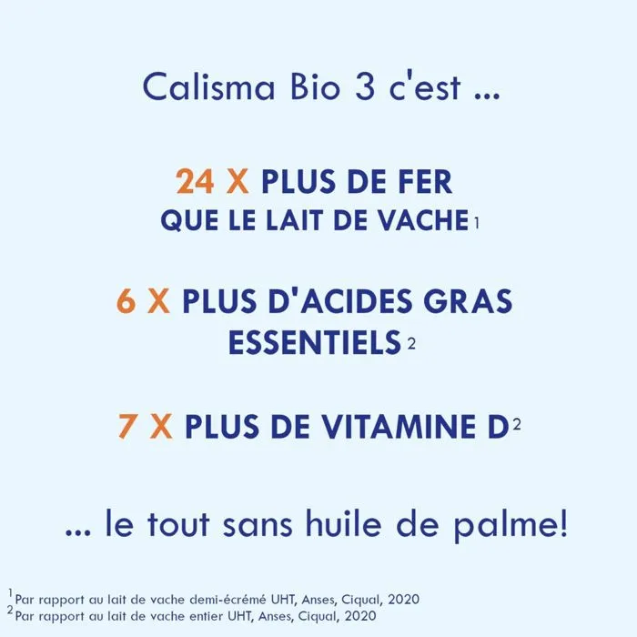 Lait en poudre Bio Calisma Croissance 3 (800g) - Gallia de 12 à 18 Mois-2