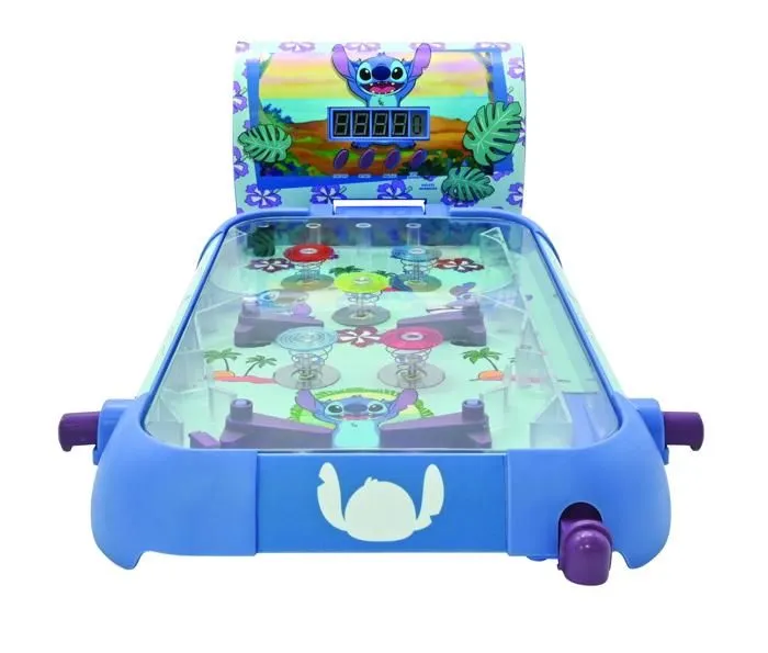 Flipper électronique de table Stitch avec un superbe design, des sons, des lumières et un affichage du score sur écran pour jouer se-1
