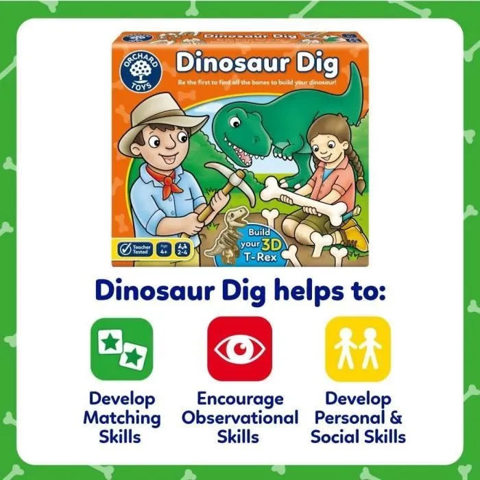 Jeu de loterie Dinosaur Dig - ORCHARD - Construisez votre dinosaure 3D-4