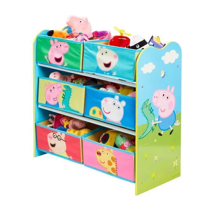 Peppa Pig - Meuble de rangement pour chambre d’enfant avec 6 bacs-2