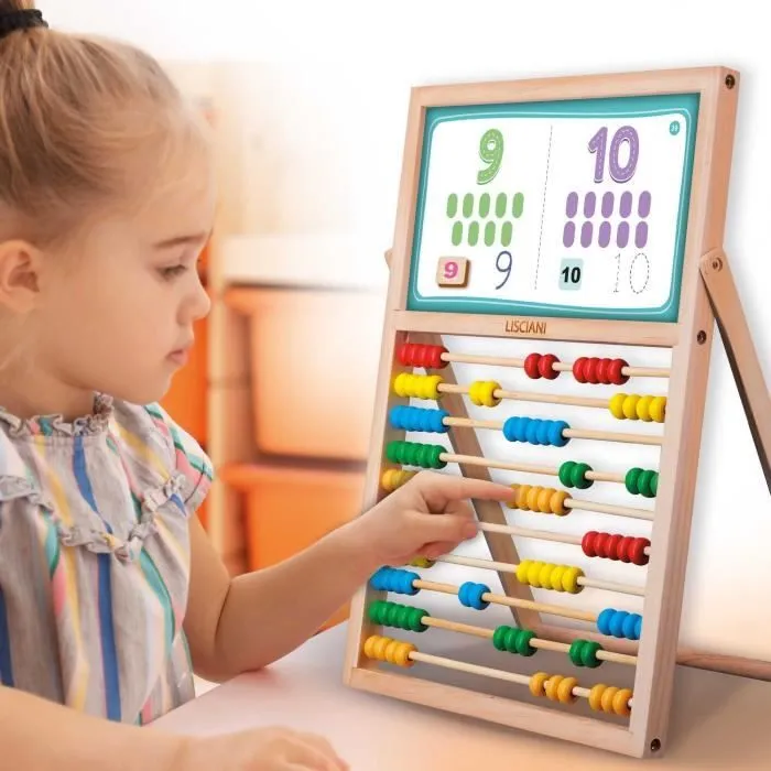 Mes premières compétences chevalet - Jeu Montessori - MONTESSORI - Tableau Double Face, Lettres et Chiffres Magnétiques-3