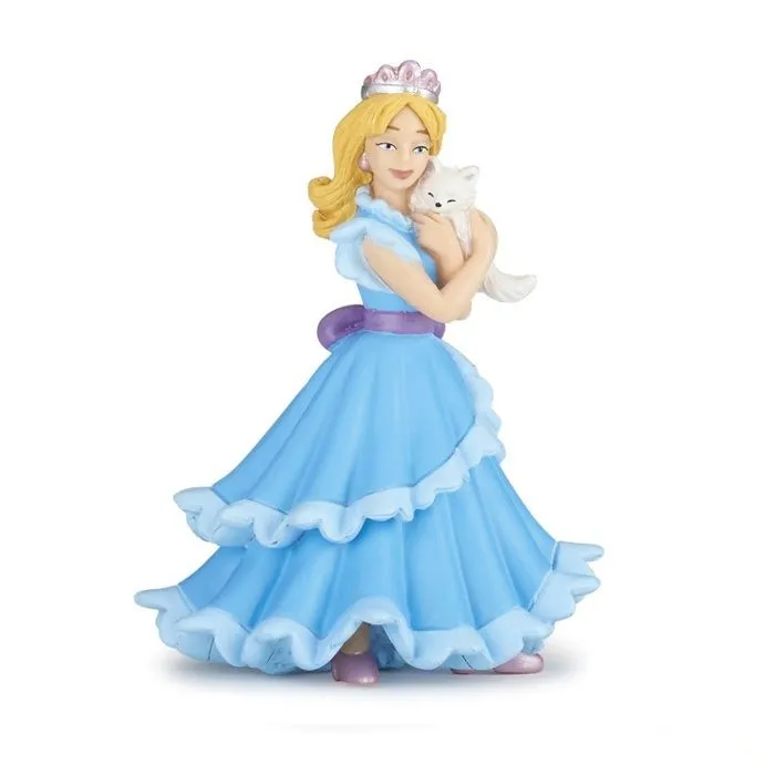 Papo - Figurine Princesse bleue au chat-0
