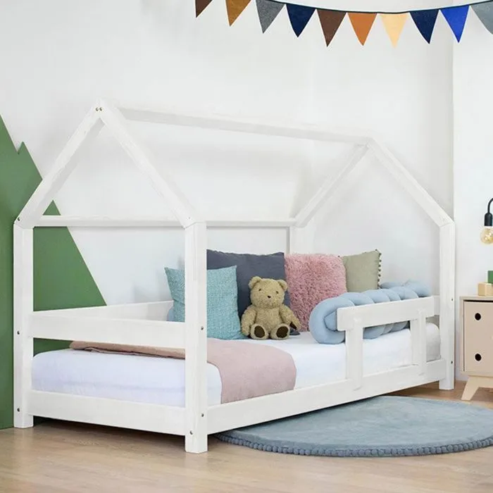 Lit cabane enfant TERY 90 x 180 Blanc-1