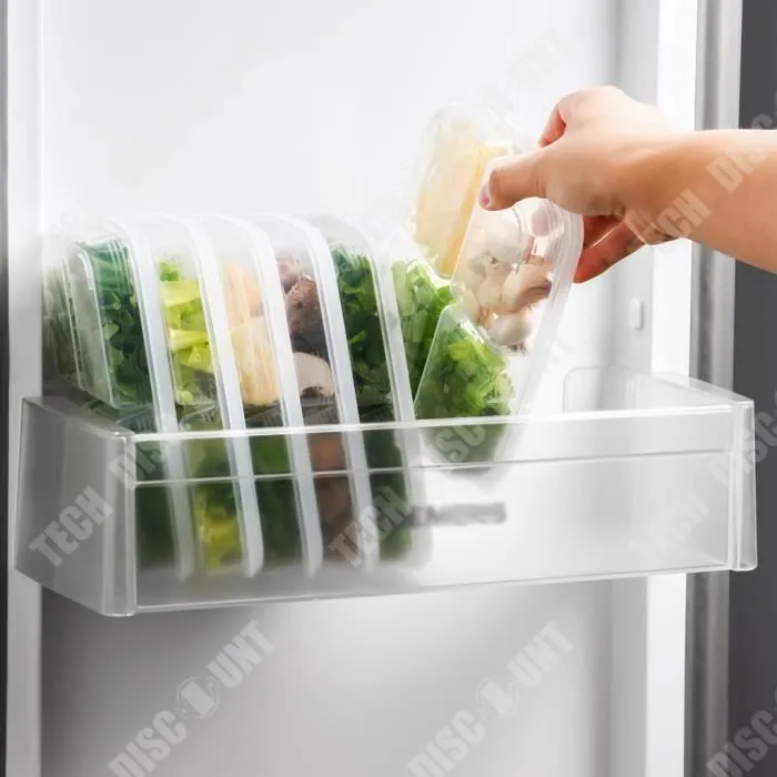 TD® Sous-boîte alimentaire rangement réfrigérateur avec couvercle boîte de rangement compartiment étanche superposé boîte de finitio-1
