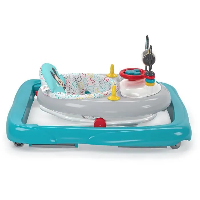 DISNEY BABY Trotteur bébé évolutif et pliable 2-en-1 - Mickey - Jouet d'éveil amovible intégré, Musique, Lumières, Hauteur Réglable-7