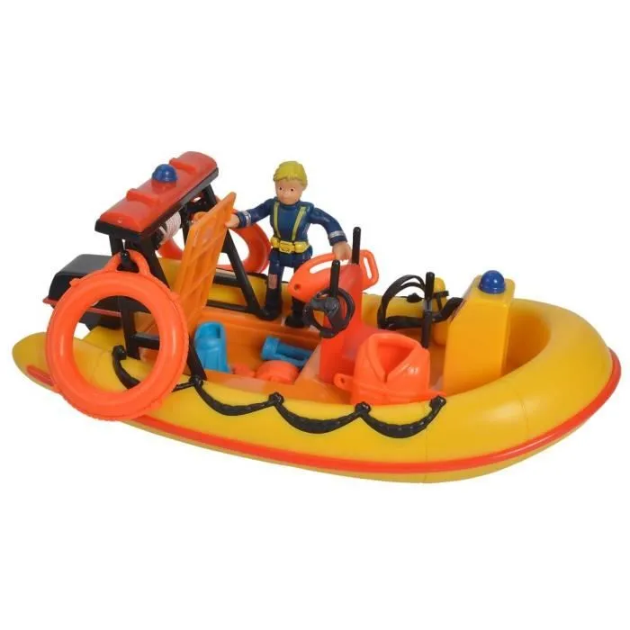 Véhicule - Sam Le Pompier - Neptune - Bateau de sauvetage - Figurine Penny - 3 ans et plus-1