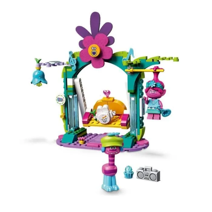 Jouet de construction - LEGO - Trolls World Tour - Bus chenille arc-en-ciel - 6 personnages - Mixte-2
