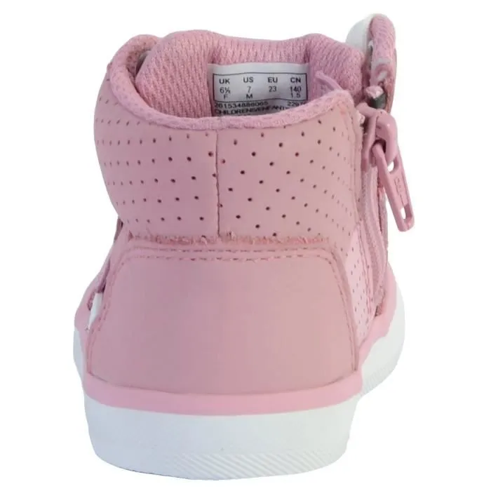 Basket Montante Cuir  Clarks City Flake - Rose-2
