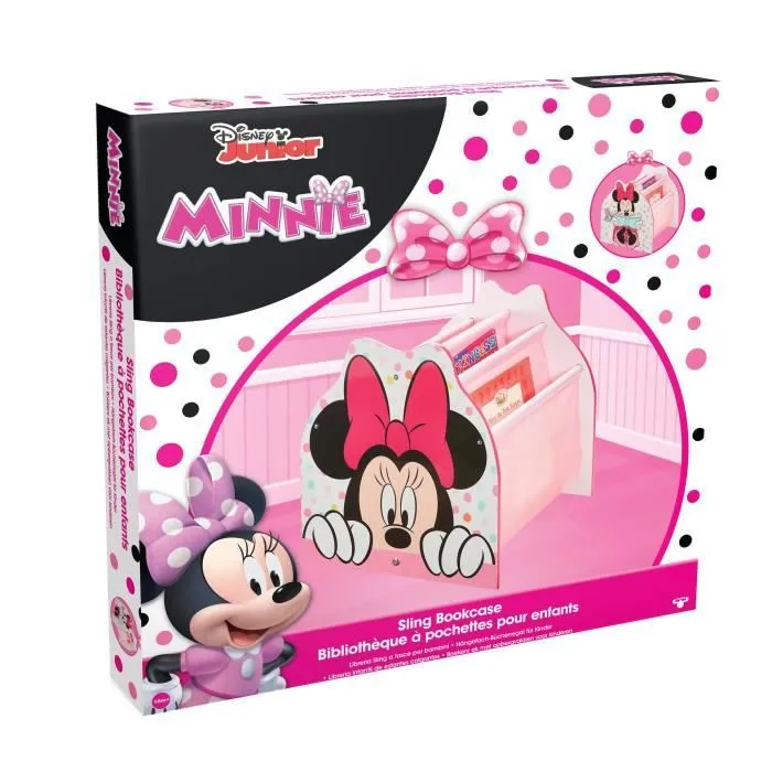 Disney Minnie Mouse - Bibliothèque à pochettes pour enfants - Rangement de livres pour chambre d’enfant-5