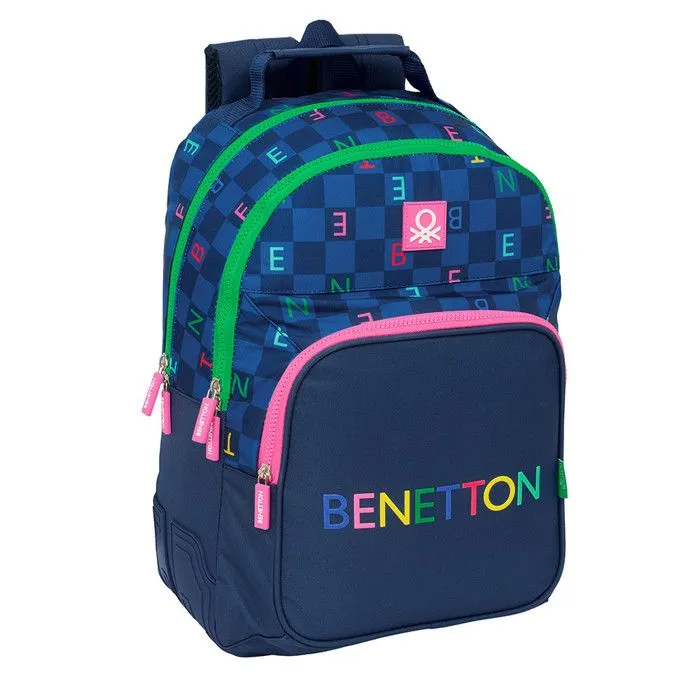 Sac à dos Benetton Damero 42 CM - 2 Cpt-0