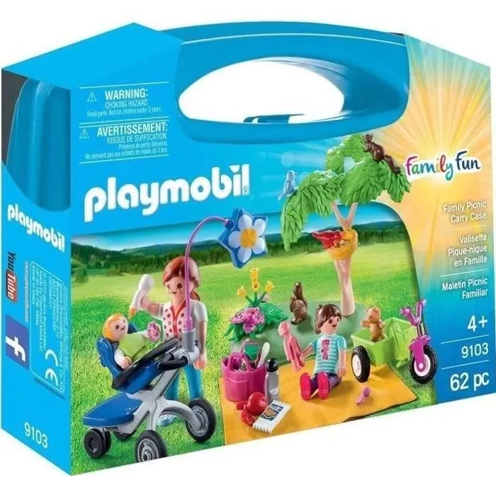 PLAYMOBIL 9103 Valisette Pique-Nique en Famille, Contient 3 personnages et de nombreux accessoires-4