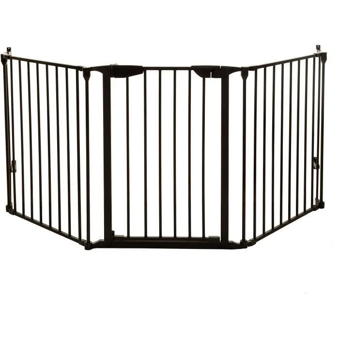 Barrière de sécurité - DREAMBABY - NEWPORT - 3 panneaux - 85,5-200 x 74 cm - Bidirectionnel - Noir-0