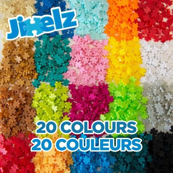 Coffret créatif Jixelz - TOMY - 3000 pièces - 20 couleurs intenses - 40 créations possibles-2