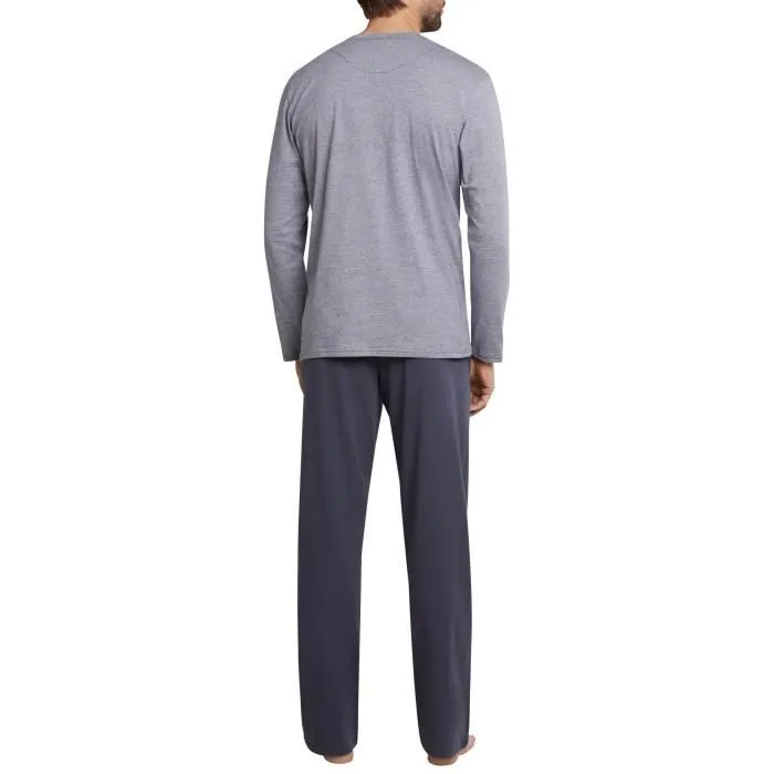 Pyjama Homme - SCHIESSER - Selected ! Premium Inspiration - Manches Longues - Pantalon Longs - Gris-2