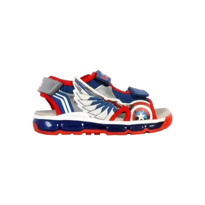 Sandales Cuir  Geox Android - Bleu/Rouge-1