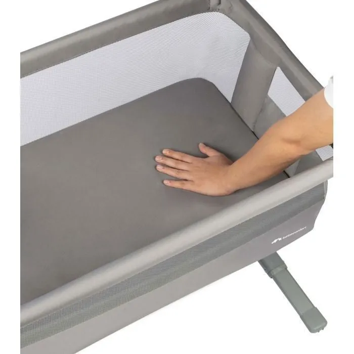 BEBECONFORT Zina Berceau Bebe & Cododo, 0-6 Mois (0-9 kg), Berceau Pliable, 5 Positions de Hauteur Réglables, Mineral Gray-2