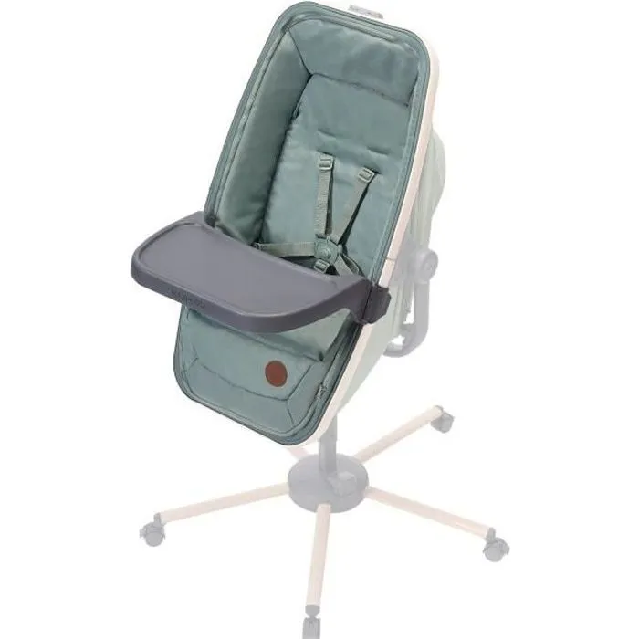 MAXI COSI Kit repas pour transat Alba, chaise haute bébé avec tablette + housse de protection Beyond Green, de 6 mois à 3 ans-0