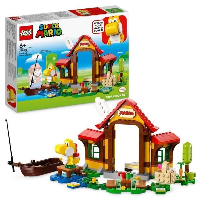LEGO® Super Mario 71422 Ensemble d’Extension Pique-nique chez Mario, Jouet à Combiner avec Pack de Démarrage-0