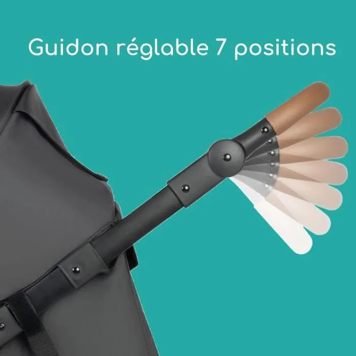 Bebeconfort Cloudy Poussette 3 roues Tout Terrain, 0 à 4 ans (22kg max) Inclinable, Pliage rapide, Guidon réglable, Mineral-2