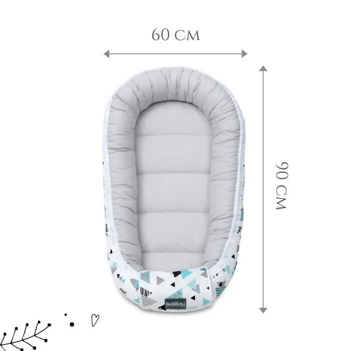 Réducteur de Lit Bébé Cale Bébé pour Lit Cocon Bébé - 100% Coton 90 x 60cm - Nid de Bébé Baby Nest - Trésor-2