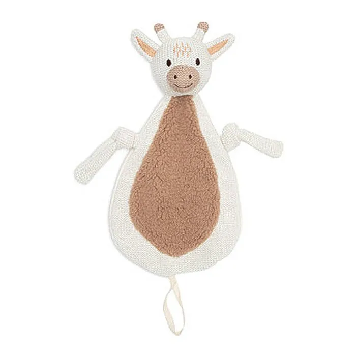 Attache Sucette doux - JOLLEIN - Giraffe - Bébé - Mixte - Marron - Porte tétine-0