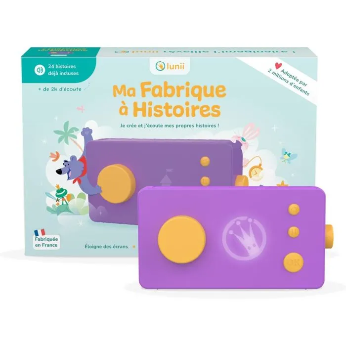 Console Educative - Ma Fabrique à Histoires Violette - Lunii - Conteuse Interactive - inlcus 24 histoires interactives-3