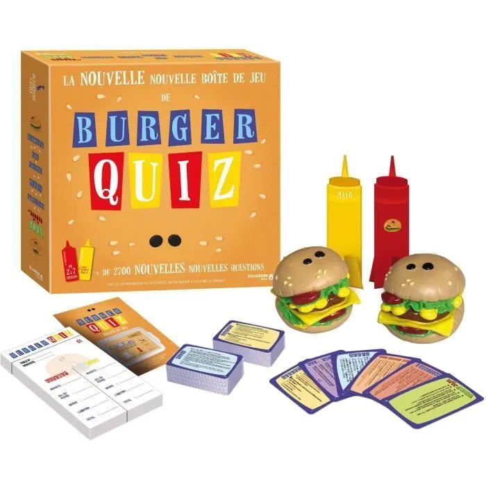 BURGER QUIZ V2 - Jeu de société - DUJARDIN - Affrontez-vous dans des duels de blagues loufoques-0