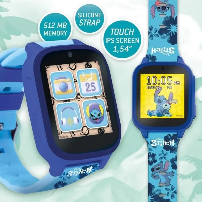 Montre Éducative - HI TECH - STITCH - Cadrans personnalisables, 5 Jeux interactifs-2