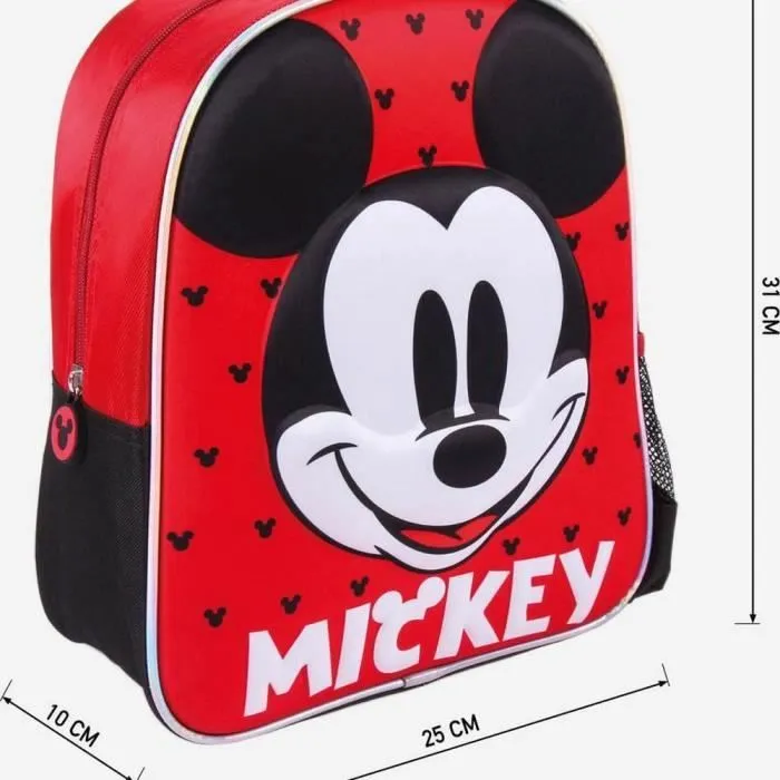 Cartable - Mickey Mouse - 3D - Rouge - 25 x 31 x 10 cm - Enfant-3