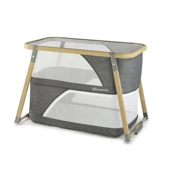 Lit bébé 4 en 1 SOFI - KINDERKRAFT - Gris - Aluminium - Matelas réglable - Léger-1