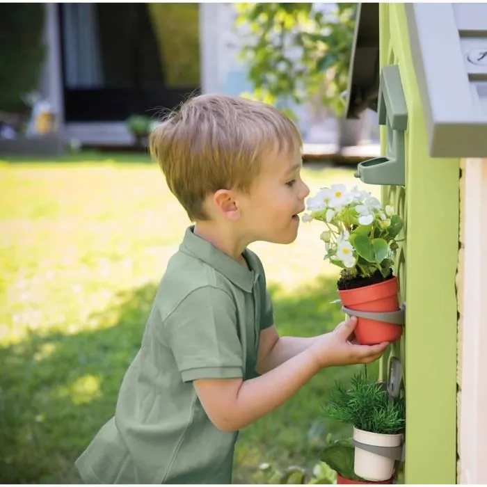 Smoby Life - Garden House - Maison thème Jardinage - Jardinière, Treillis, Mangeoire à Oiseaux, Récupérateur d'eau - Dès 2 ans-2