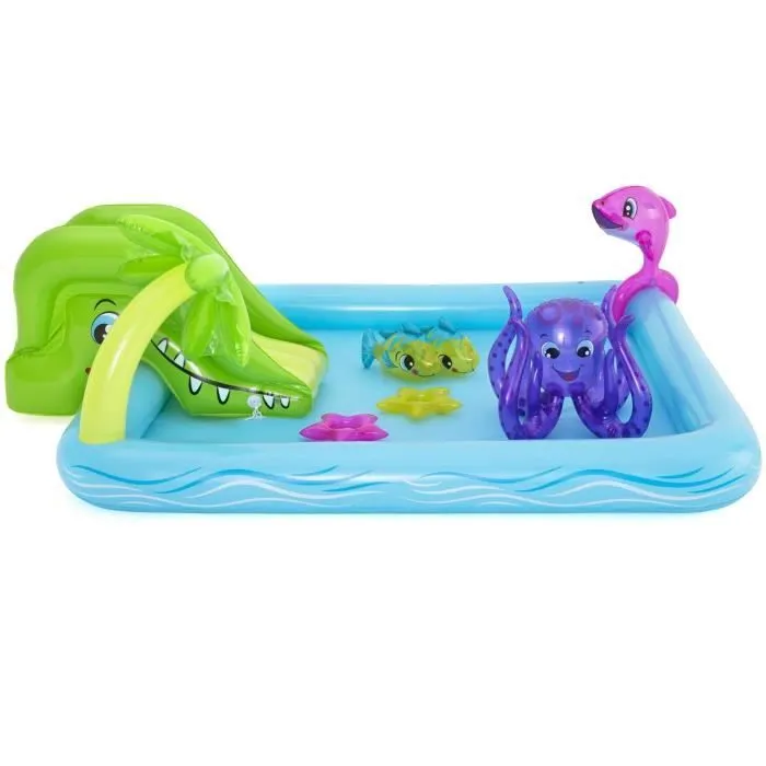Aire de jeux pataugeoire - BESTWAY - Fantastic Aquarium - 239 x 206 x 86 cm - Avec fontaine-5