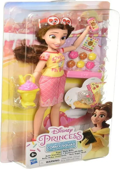 Poupee Disney - E84055X0 - Princesses - Poupee Tendance Comfy Squad Belle Style friandises-0
