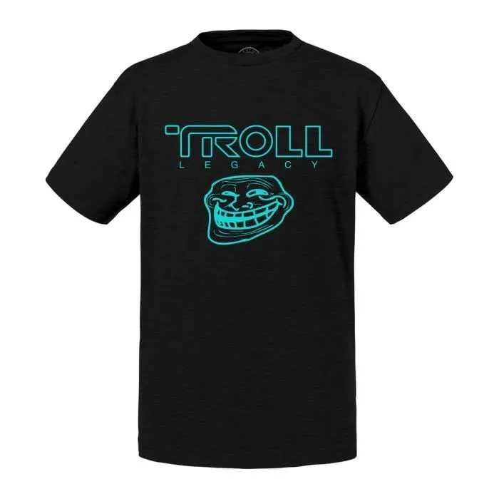 T-shirt Enfant Noir Troll Legacy Parodie Film Science Fiction Meme-0