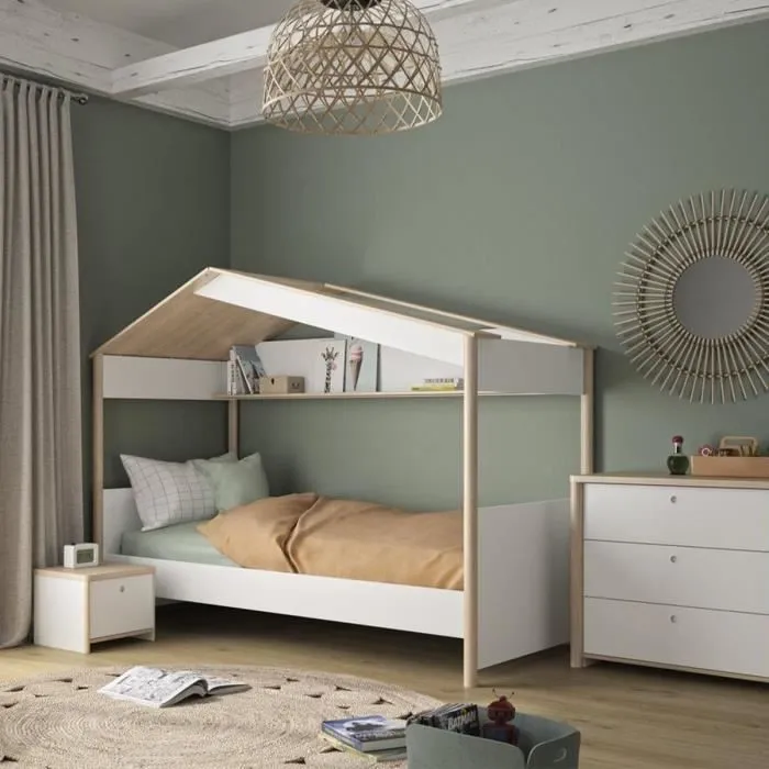 Lit cabane 90x200 cm - 212 cm X 103 cm X 165 cm - MATIS-1