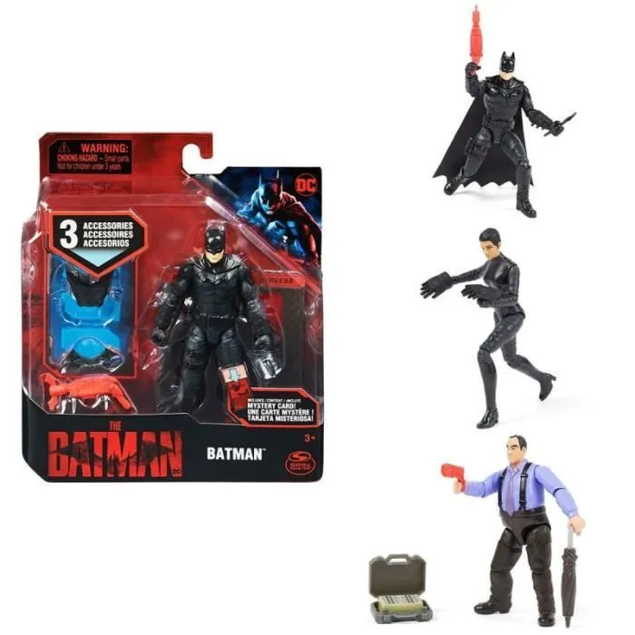 Figurine - Spin Master - Batman - 10 cm - Noir - Enfant - Mixte-1