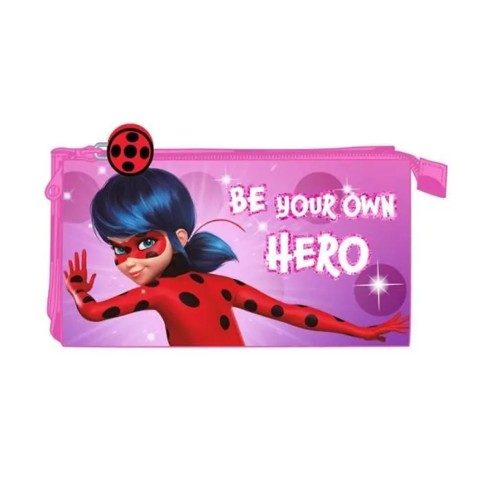 Trousse d'Ã©colier Lady Bug Fuchsia (22 x 12 x 3 cm)-0