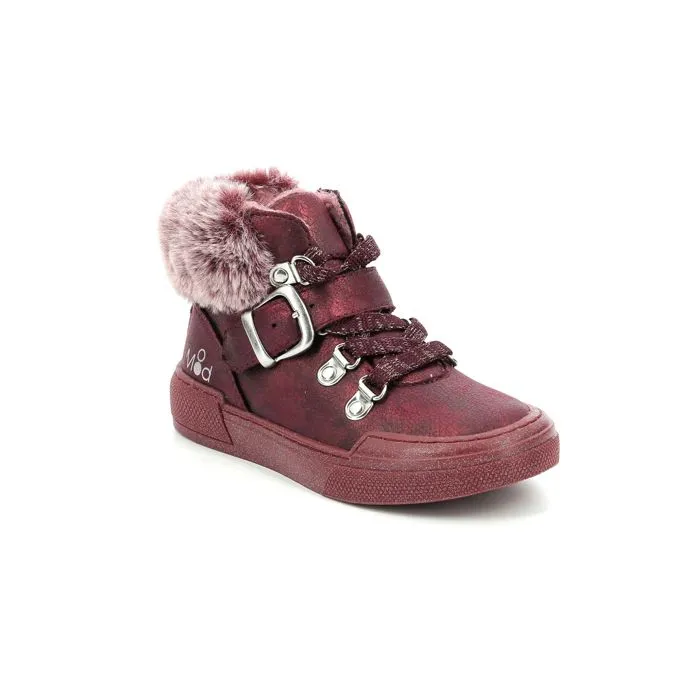 Boots - Mod 8 - Arisnow - Bordeaux métallisé - Synthétique - Zip-1