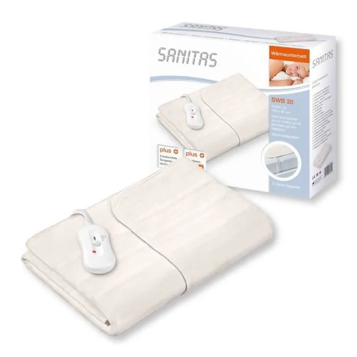 Sanitas SWB 20 Surmatelas Chauffant Électrique avec 3 Niveaux de Température 150 x 80 cm - 306.10-1