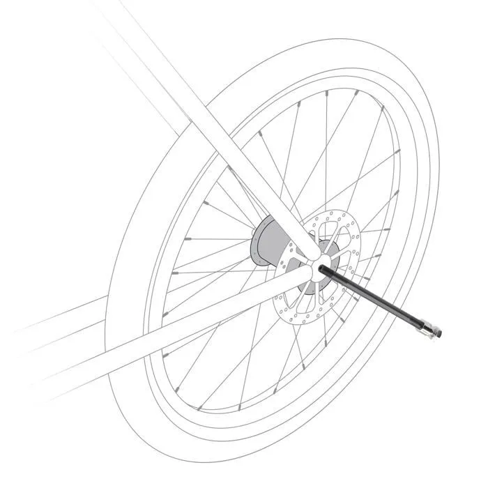Porte bebe pour cycle Cybex - 521002035 - Thru Axle for -Bicycle Trailer with 12-mm-Rear Axle-1