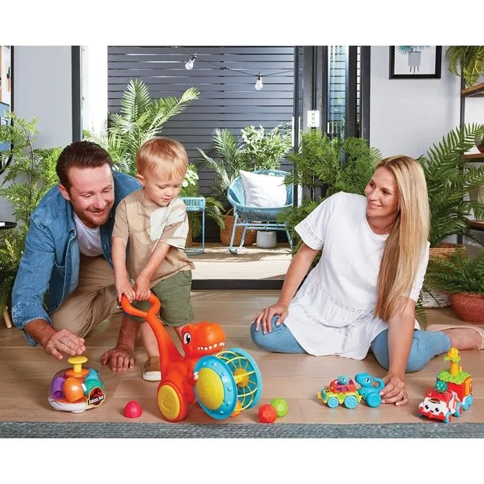 Toomies Tomy T.Rex Pousse & Collecte, Enfants, Jurassic World, Trotteur Éducatif, Jouet Dinosaure Coloré pour Bébés Garçons Et Fille-5