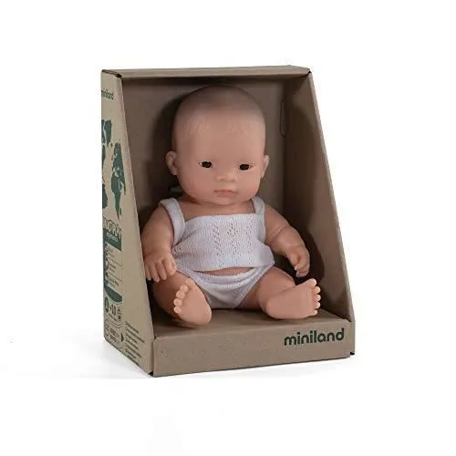 Poupée asiatique - MINILAND - 21 cm - Vinyle souple - Sous-vêtements inclus - Pour enfants de 3 ans et plus-1