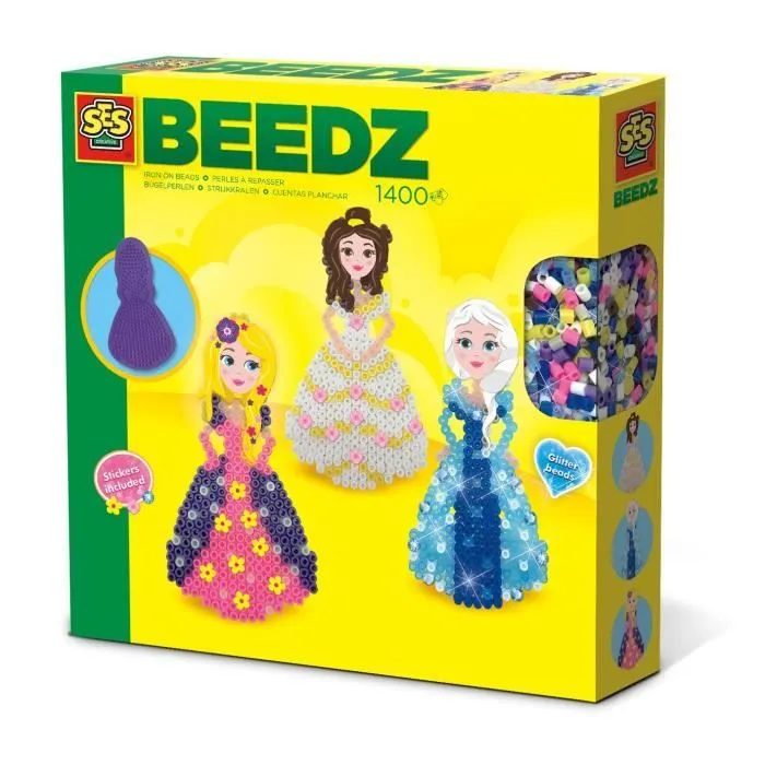 SES Creative ensemble de perles Beedz Princesses 1400 pièces-0