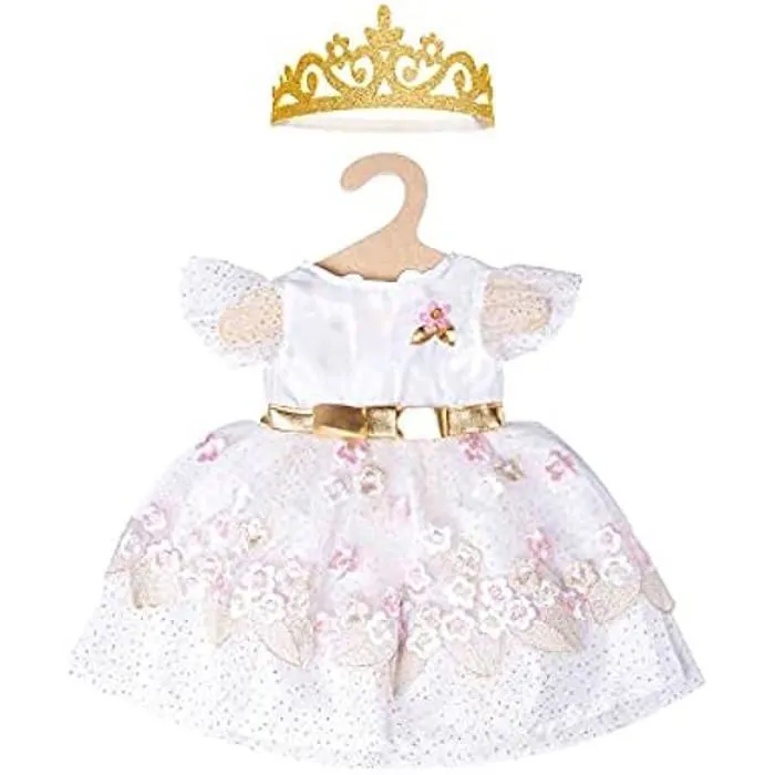 Robe de Princesse - HELESS - Modèle 2132 - Motif Fleur de Cerisier - Couronne dorée - Taille 35-45 cm-0