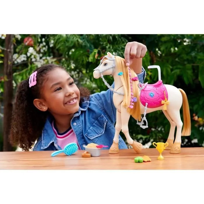 LES MYSTÈRES DE BARBIE - À la Poursuite du Cheval Perdu Barbie et son cheval Tornade, HXJ42-2
