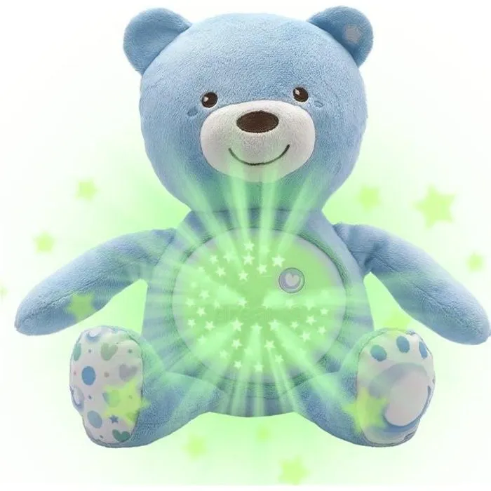 CHICCO Ourson Projecteur Baby Bear Bleu First Dreams-0