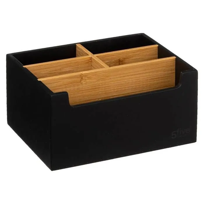 Organiseur - FIVE - Natureo - 5 compartiments - Noir - MDF-0