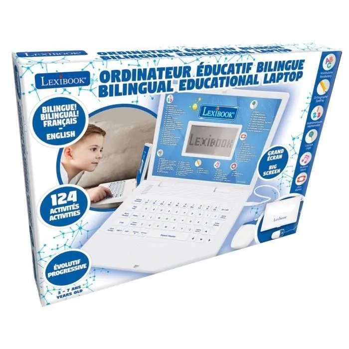 Ordinateur Educatif Bilingue (FR/EN) Enfant - LEXIBOOK - 124 activités-4