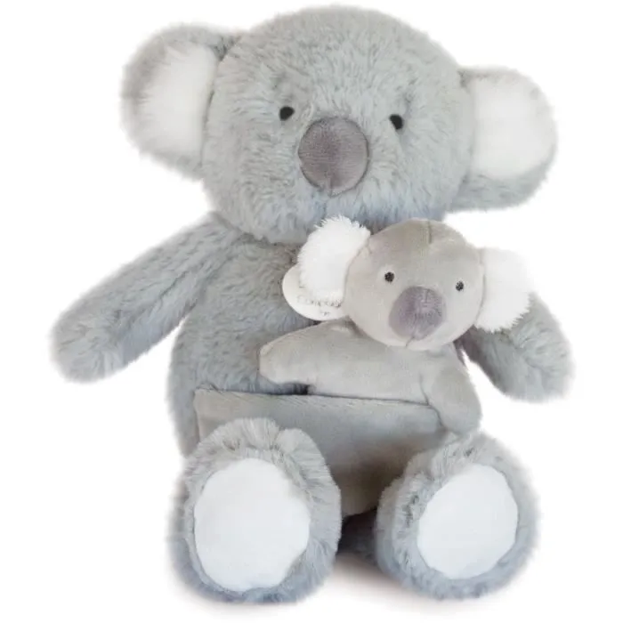 Doudou et Compagnie -UNICEF BEBE et MOI - Koala - 25 cm - Gris - Boite cadeau - DC3791-1