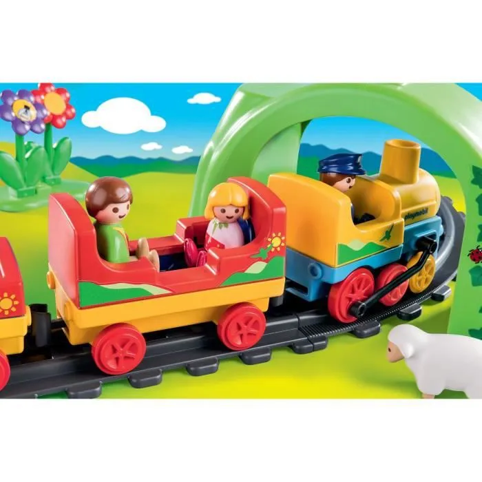 Train PLAYMOBIL 1.2.3 avec passagers et circuit - PLAYMOBIL - 70179 - 34 pièces-3